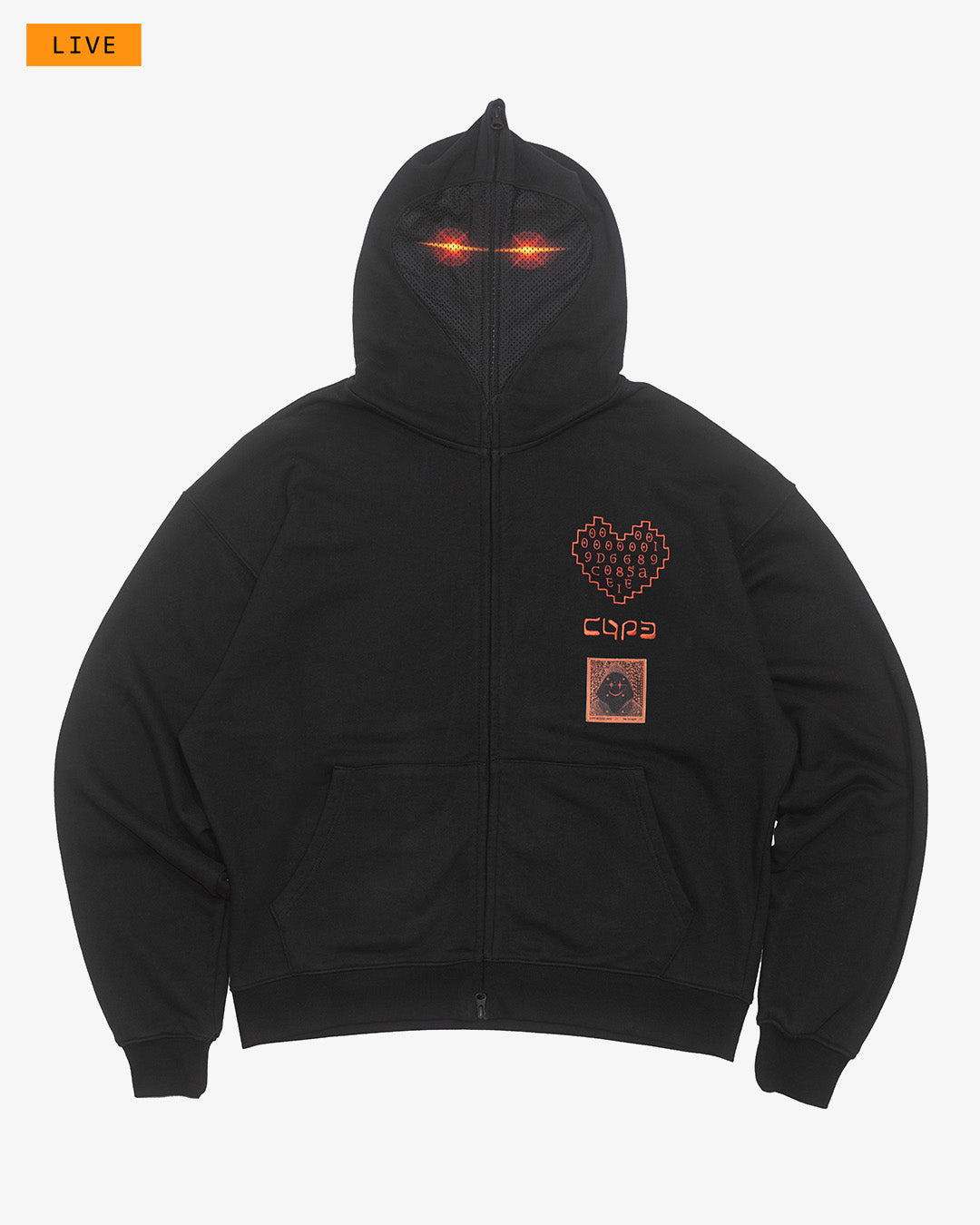 Cypherpunk Genesis Hood zip-up