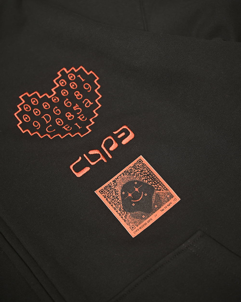 Cypherpunk Genesis Hood zip-up