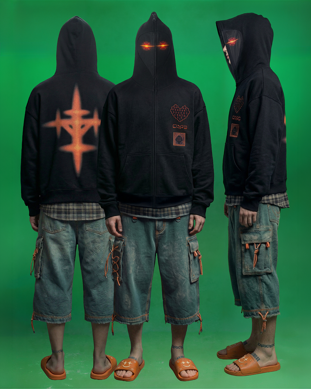Cypherpunk Genesis Hood zip-up