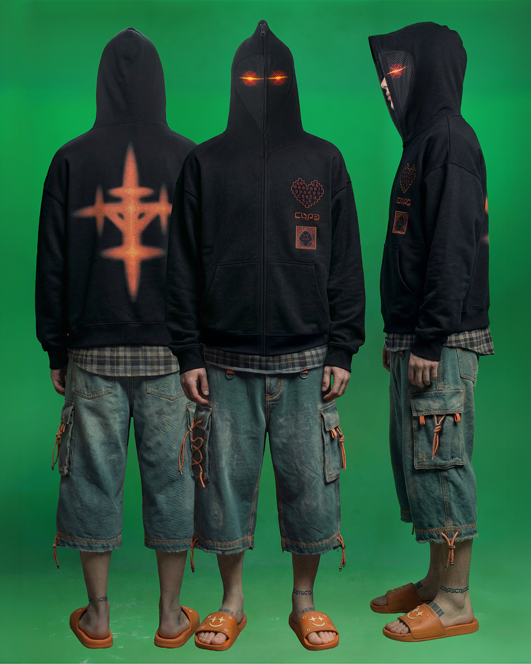 Cypherpunk Genesis Hood zip-up